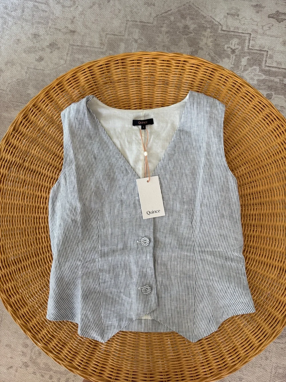 NWT Quince 100% Linen Tank Set
